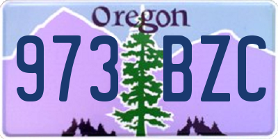 OR license plate 973BZC