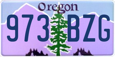 OR license plate 973BZG