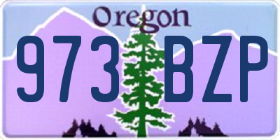 OR license plate 973BZP
