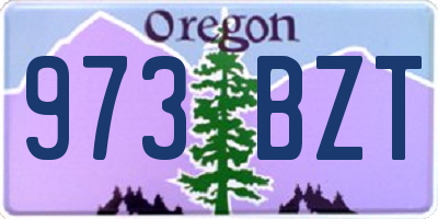 OR license plate 973BZT