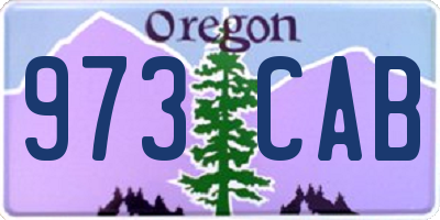 OR license plate 973CAB