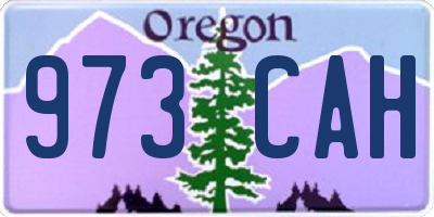 OR license plate 973CAH