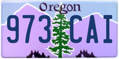 OR license plate 973CAI
