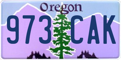 OR license plate 973CAK