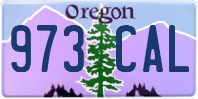 OR license plate 973CAL