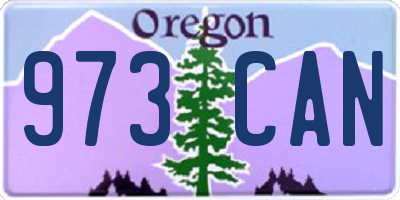 OR license plate 973CAN