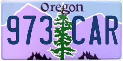 OR license plate 973CAR