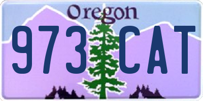 OR license plate 973CAT