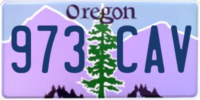 OR license plate 973CAV