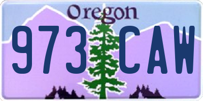 OR license plate 973CAW