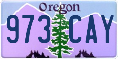 OR license plate 973CAY