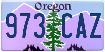 OR license plate 973CAZ