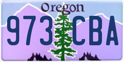 OR license plate 973CBA