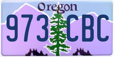 OR license plate 973CBC