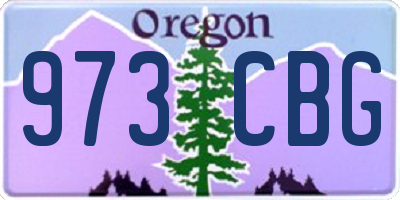 OR license plate 973CBG