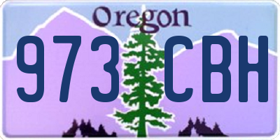 OR license plate 973CBH