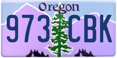 OR license plate 973CBK