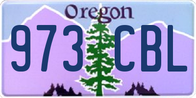 OR license plate 973CBL