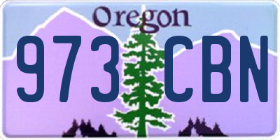 OR license plate 973CBN