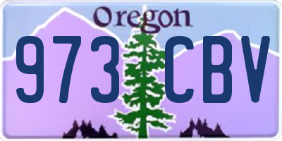 OR license plate 973CBV