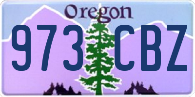 OR license plate 973CBZ