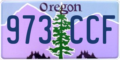 OR license plate 973CCF
