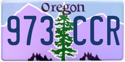 OR license plate 973CCR
