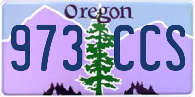 OR license plate 973CCS