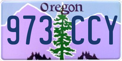 OR license plate 973CCY