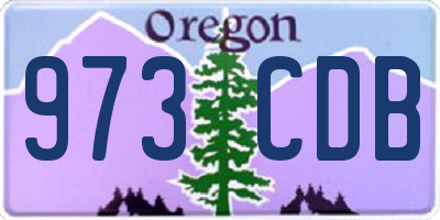 OR license plate 973CDB
