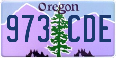 OR license plate 973CDE