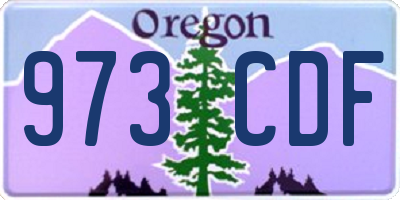 OR license plate 973CDF