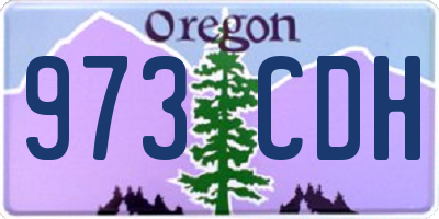 OR license plate 973CDH