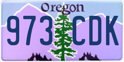 OR license plate 973CDK
