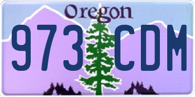 OR license plate 973CDM