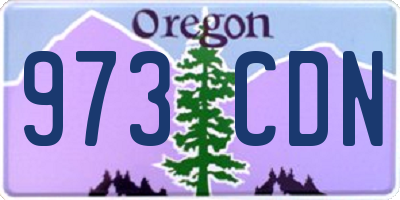 OR license plate 973CDN