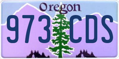 OR license plate 973CDS