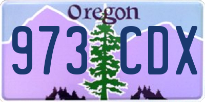 OR license plate 973CDX