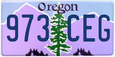 OR license plate 973CEG