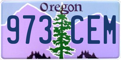 OR license plate 973CEM