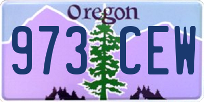 OR license plate 973CEW