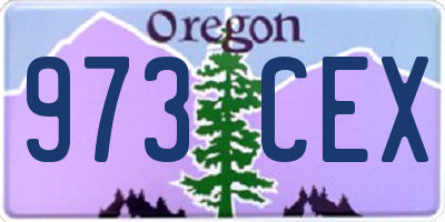 OR license plate 973CEX