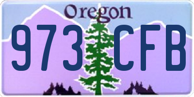 OR license plate 973CFB