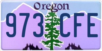 OR license plate 973CFE