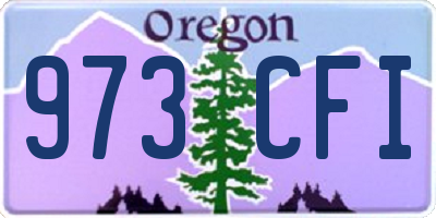 OR license plate 973CFI