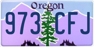 OR license plate 973CFJ