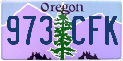 OR license plate 973CFK
