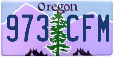 OR license plate 973CFM