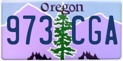 OR license plate 973CGA