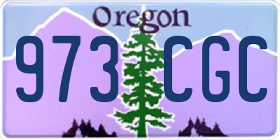 OR license plate 973CGC